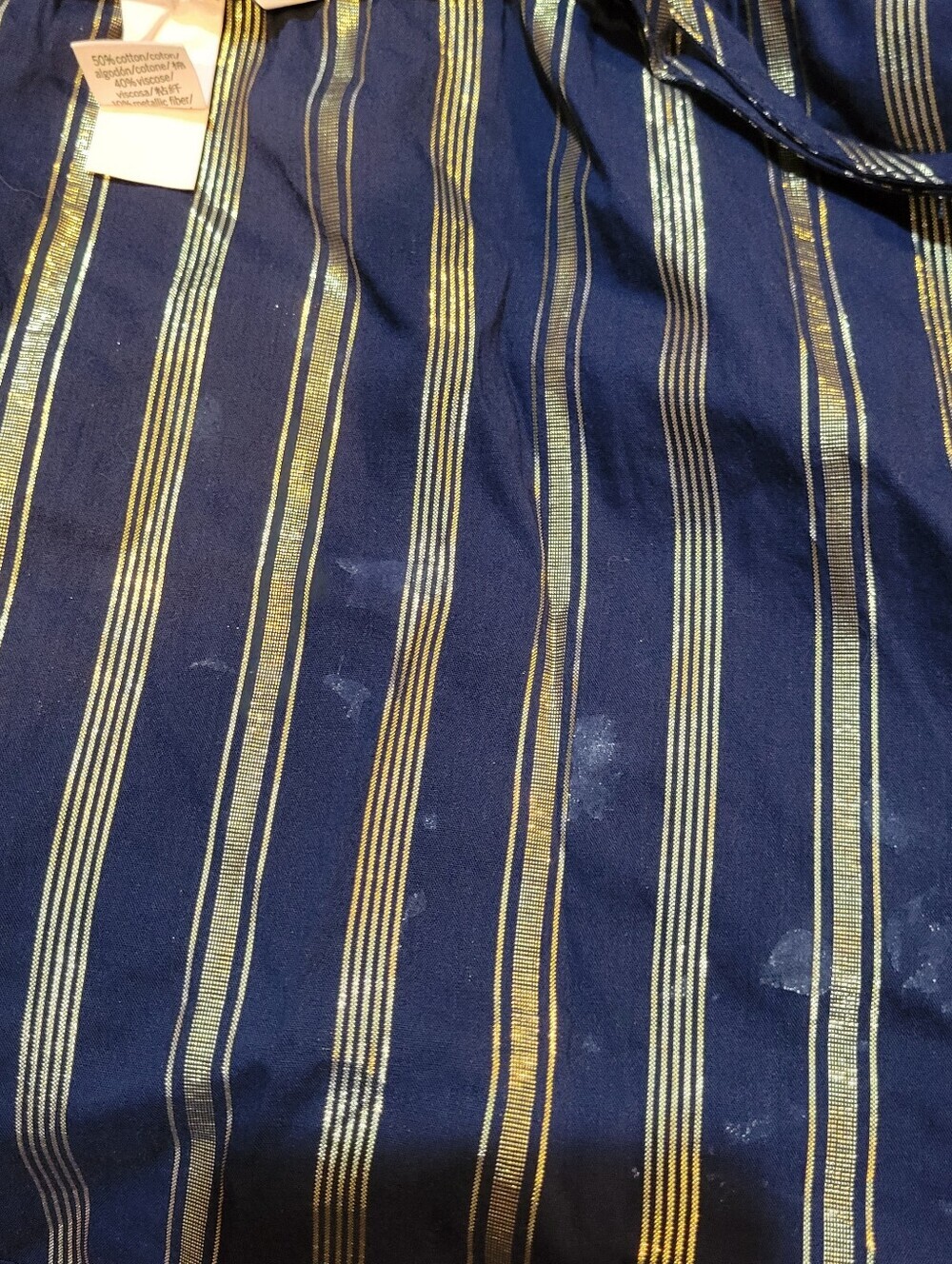 New With Flaws! Victorias Secret Blue And Gold Cotton Blend Lightweight Cami - Picture 8 of 9